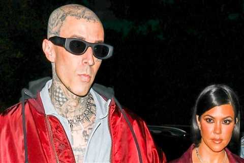 Kourtney Kardashian & Travis Barker Hold Hands As They Walk To His Son Landon’s Performance!