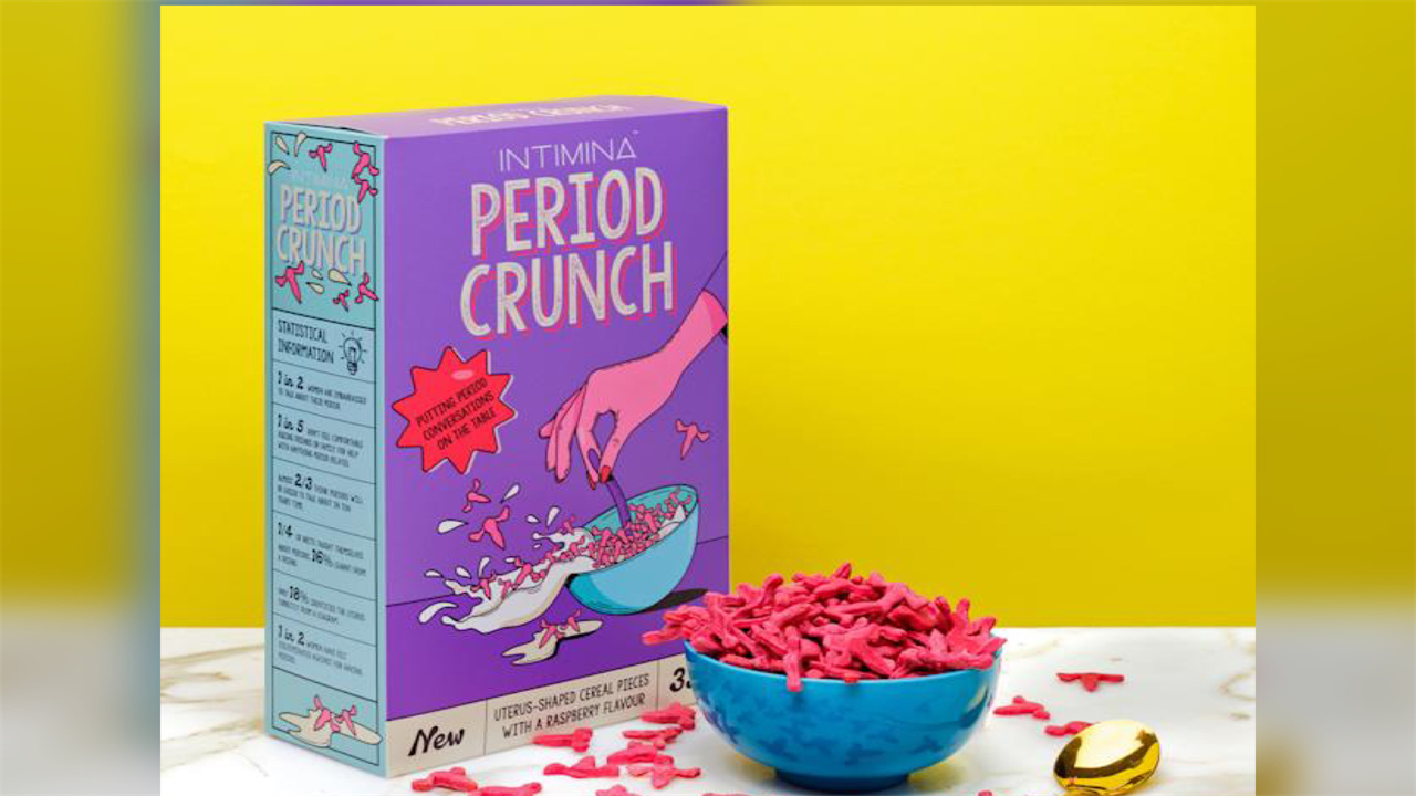 Uterus shaped cereal created to support discussion of periods