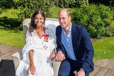 Deborah James posts photo with Prince William as royal presents cancer campaigner with Damehood