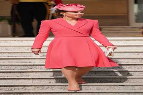 Kate Middleton dazzles in a coral coat dress as she hosts garden party at Buckingham Palace