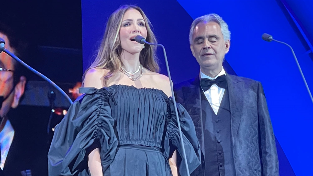Katharine McPhee Performs Elvis Song With Andrea Bocelli at the Hollywood Bowl and Again at a Private Event!