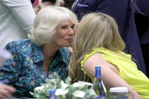 Beaming Charles and Camilla meet Rwandan students with Carrie ahead of Duchess’s speech slamming..