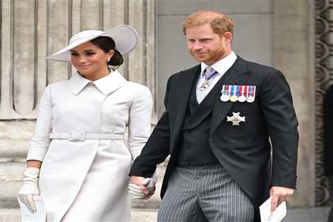 Harry and Meghan ‘missed Red Arrows flypast over Buckingham Palace as they hastily left Jubilee..