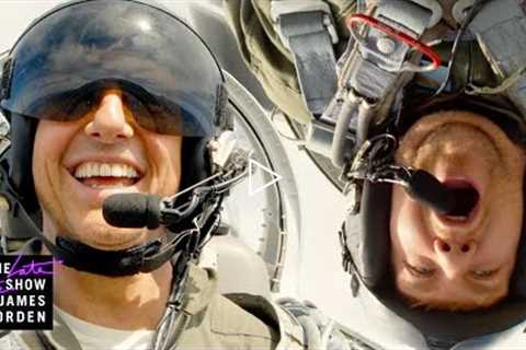 Tom Cruise Terrifies James in 'Top Gun' Fighter Jet!