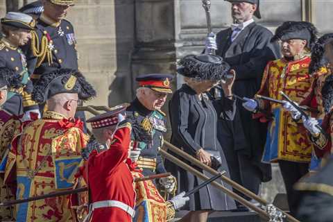 King Charles was merely a son lost in his grief as he walked slowly behind the Queen’s coffin