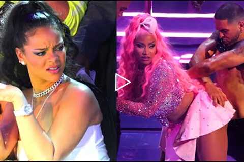 Rihanna reacting to various famous people