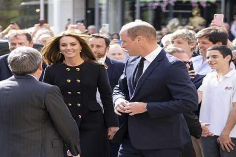 Princess Kate and Prince William beam as they meet volunteers who worked at Queen’s funeral