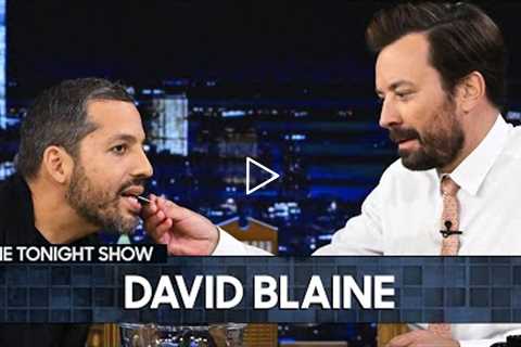 David Blaine Freaks Jimmy Out with a Terrifying Card and Nail Trick | The Tonight Show