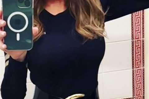 Carol Vorderman reveals tiny waist in skintight trousers and top as she teases new project