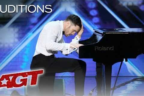 Surprise! This Piano Playing Guy Turns Into A Fierce Dancer! - America's Got Talent 2019