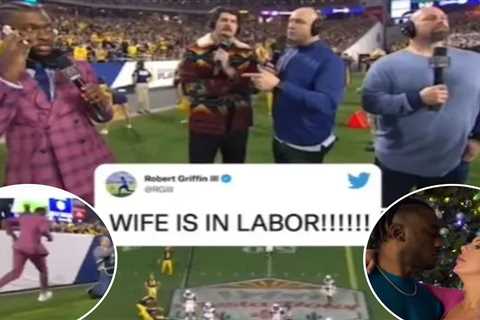 Robert Griffin III bolts ESPN’s CFP broadcast as wife goes into labor: ‘Gotta go’