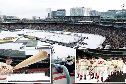 Bruins and Penguins arrive at NHL Winter Classic in vintage baseball uniforms