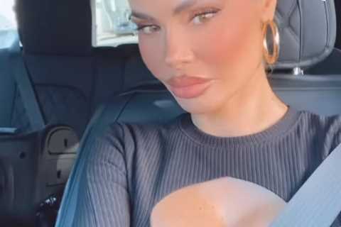 Chloe Sims flashes her cleavage in very busty peekaboo top as she films new reality show in LA