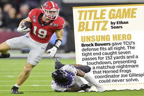 Heroes, zeros from Georgia’s national title win: TCU couldn’t stop Brock Bowers