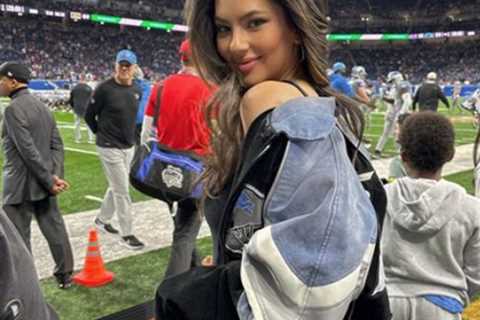 Model Christen Harper ‘so proud’ of fiancé Jared Goff after wild Lions season