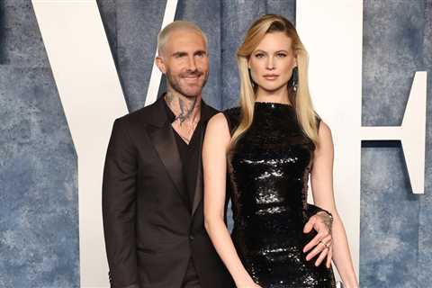 Adam Levine & Behati Prinsloo Make Rare Red Carpet Appearance at Vanity Fair Oscars After-Party