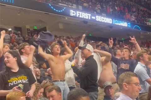 Shirtless Auburn fans go viral after March Madness 2023 celebration gets wild