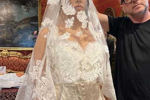 Kourtney Kardashian Reveals Topless Monica Bellucci Campaign Inspired Wedding Dress