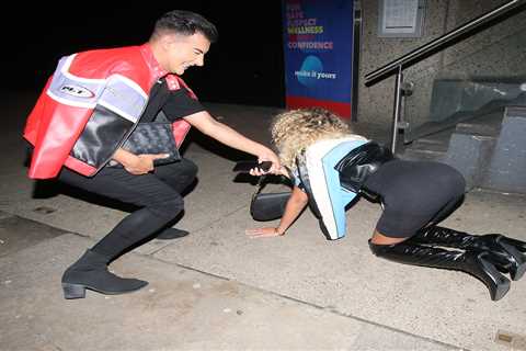 Towie star Dani Imbert takes a tumble outside London nightclub after twerking with pal