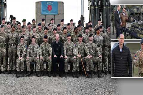 Prince William makes secret mission to Ukraine border and hails Brit troops and missile systems..