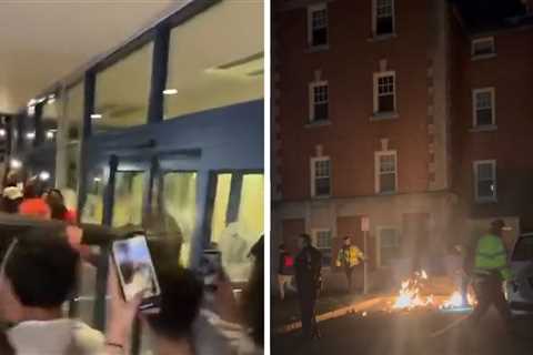 UConn Fans Smash Windows, Light Fires In Chaotic National Championship Celebration