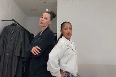 Kim Kardashian rolls her eyes and pouts in North West’s new TikTok after 9-year-old makes major..