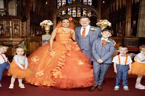 Coronation Street’s Gemma Winter weds Chesney Brown in grand orange dress