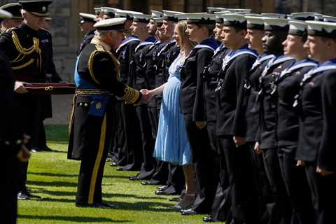 Royal Navy staff including pregnant medic honoured by King Charles for key roles at Queen’s funeral ..