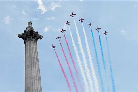 Exact route for RAF Red Arrows flypast as 70 aircraft take to the skies for King Charles’ first..