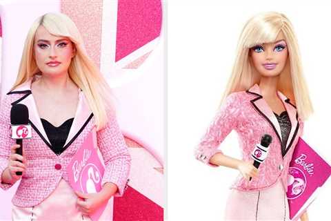 This Red Carpet Host Dressed As News Anchor Barbie At The Film's London Premiere, And It's The Best ..
