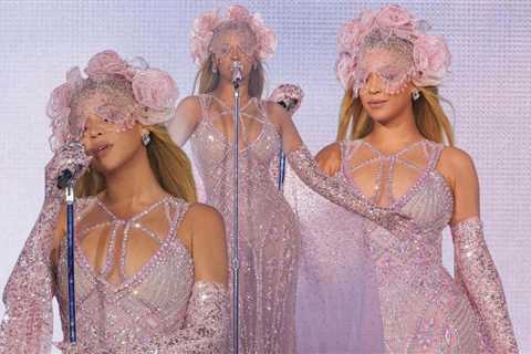 Beyoncé Sparkled in Custom Barbiecore Gown by Georges Hobeika for the Renaissance World Tour