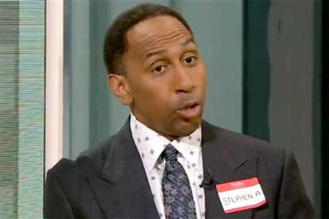 Stephen A. Smith wears name tag after Shannon Sharpe’s Skip Bayless mix-up on ‘First Take’