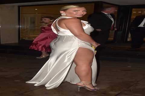 Billie Faiers stuns in daring thigh-split dress as she steps out for Licensing Awards