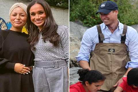 Meghan Markle beams at surprise charity visit – as Prince William arrives in the US with ‘no plans..