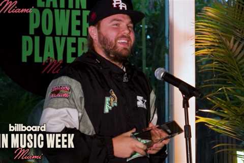Noah Assad Accepts Top Latin Album Label of the Year | Latin Power Players 2023