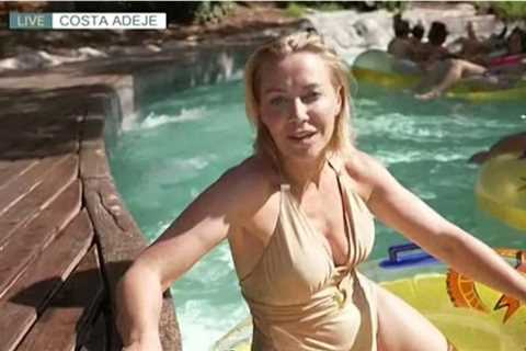 ITV crew member saves the day as Laura Hamilton's live swimsuit report goes awry