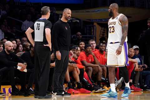 LeBron James gets tech, Ime Udoka ejected in Lakers-Rockets spat