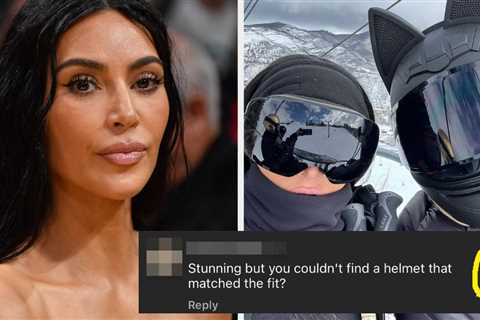 A Source Responded After Kim Kardashian Was Criticized For Skiing Without A Helmet