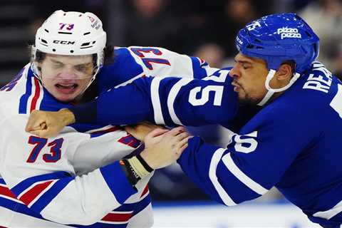 Rangers rookie Matt Rempe fights Maple Leafs’ Ryan Reaves to draw