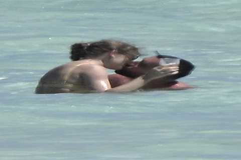 Taylor Swift and Travis Kelce share steamy beach kiss during PDA-filled Bahamas getaway