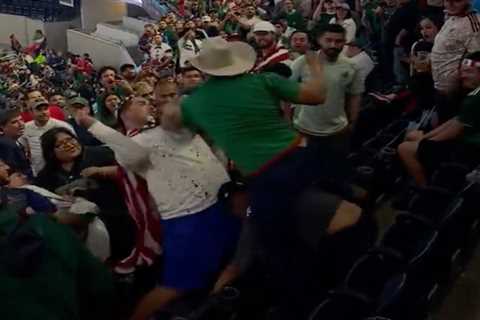 Vicious fan fight adds to ugly scene at Nations League final between USMNT and Mexico