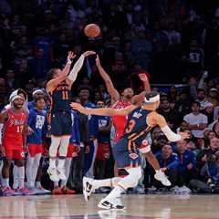 Jalen Brunson struggles again outside of fortunate 3-pointer bounce in Knicks’ Game 2 win