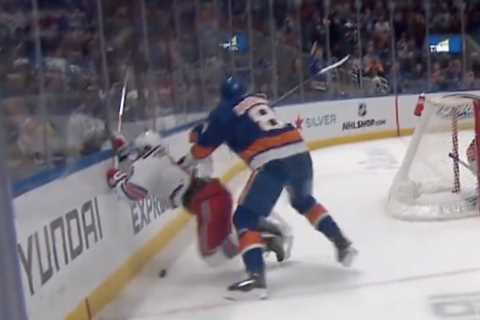 Islanders-Rangers game ends with controversy with Vincent Trochek irate over no-call