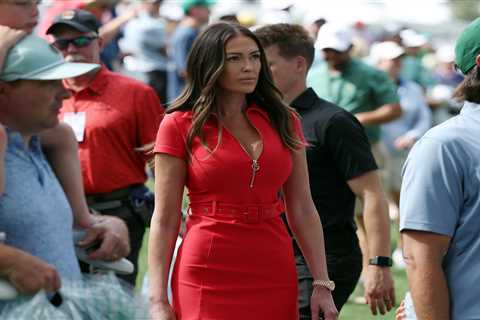 Paulina Gretzky stuns in vibrant red dress at 2024 Masters as Dustin Johnson seeks second green..