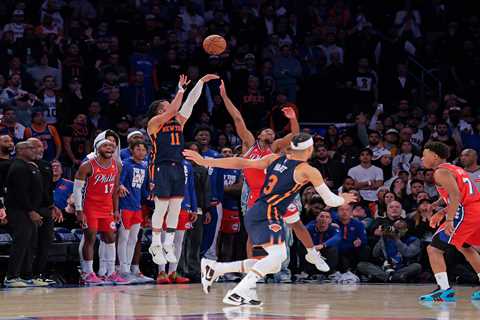 Jalen Brunson struggles again outside of fortunate 3-pointer bounce in Knicks’ Game 2 win