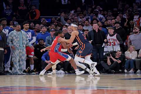 Tyrese Maxey was fouled by Josh Hart, Jalen Brunson during bonkers finish to Knicks’ Game 2 win: NBA