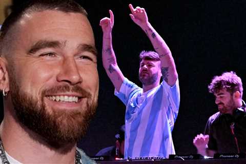 Travis Kelce Parties with Chainsmokers at Kentucky Derby Event