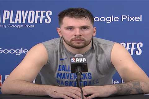 Luka Doncic press conference gets interrupted by apparent sex noises
