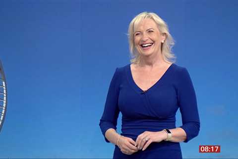 Carol Kirkwood sets pulses racing in plunging blue dress on BBC Breakfast