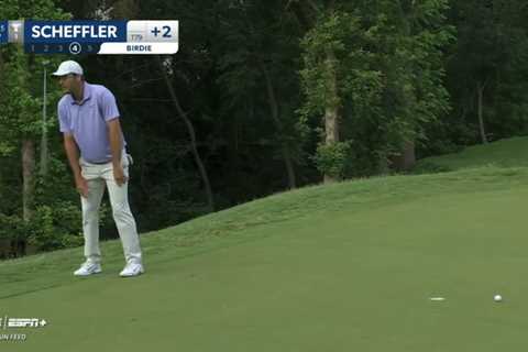 Scottie Scheffler tosses putter in frustration at Charles Schwab: ‘Screw these greens’